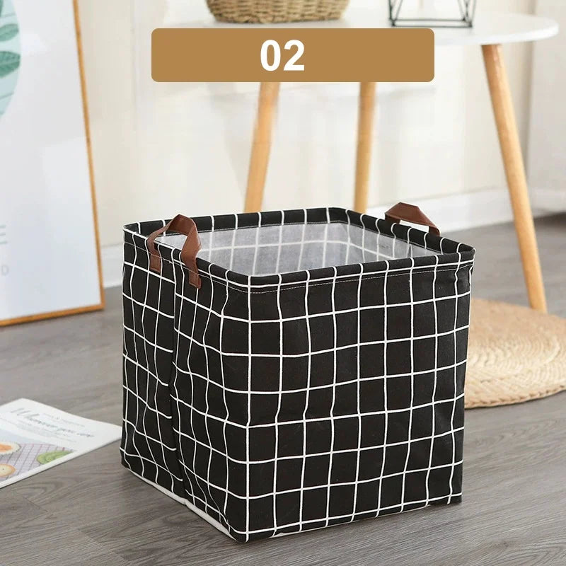 Foldable Cotton Linen Laundry Basket & Storage Organizer Bin Foldable Laundry Hamper Peaceful Pleasures Health and Wellness 02