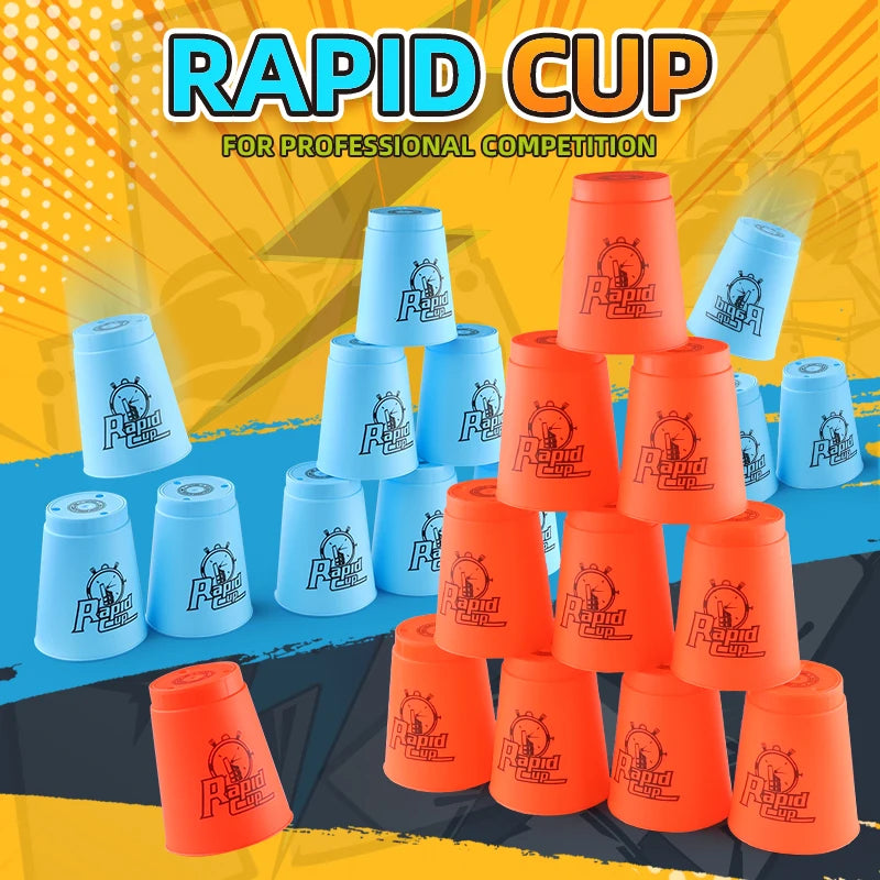 Four Colours Quick Stacks Cups Speed Cup Stacking Game Training Fast