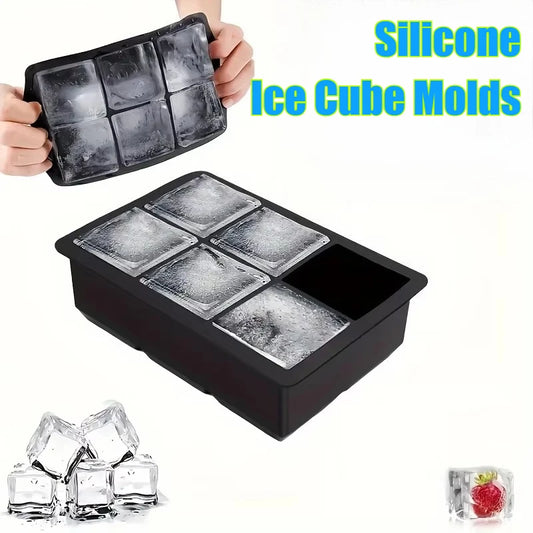 2026 1Pcs 6-Grid round & Square Ice Cube Mold Ball Ice Maker for Whiskey Cocktails Homemade Beverage Chiller Home Bar Accessory Peaceful Pleasures Health and Wellness