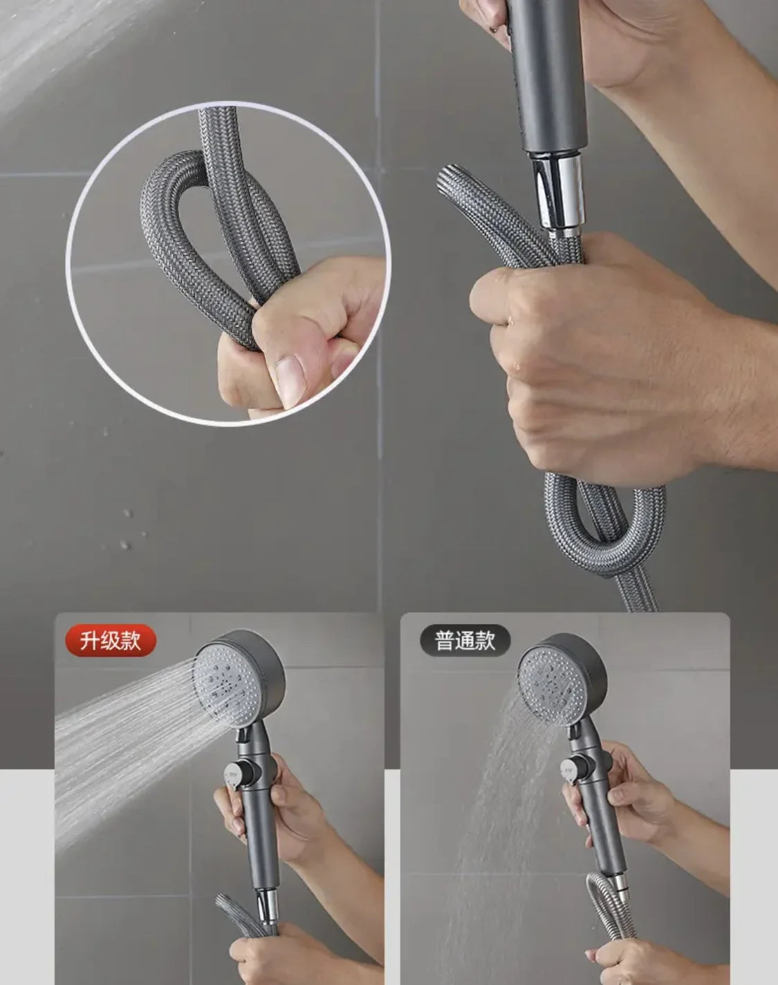 Anti-Tangle Flexible Shower Hose G1/2 High Pressure Nylon Pipe