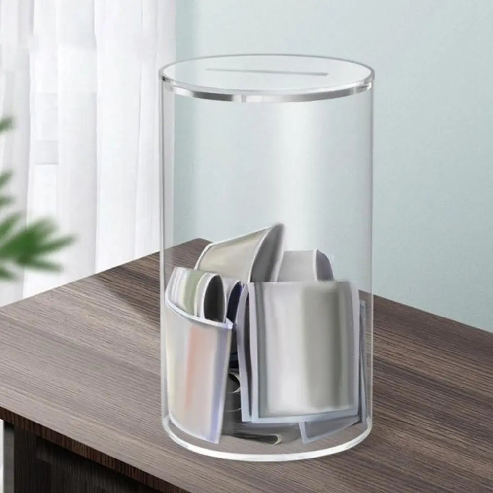 Fashion Acrylic Piggy Bank Clear Birthday Gift Change Jar Large Capacity Coin Container for Adults Peaceful Pleasures Health and Wellness