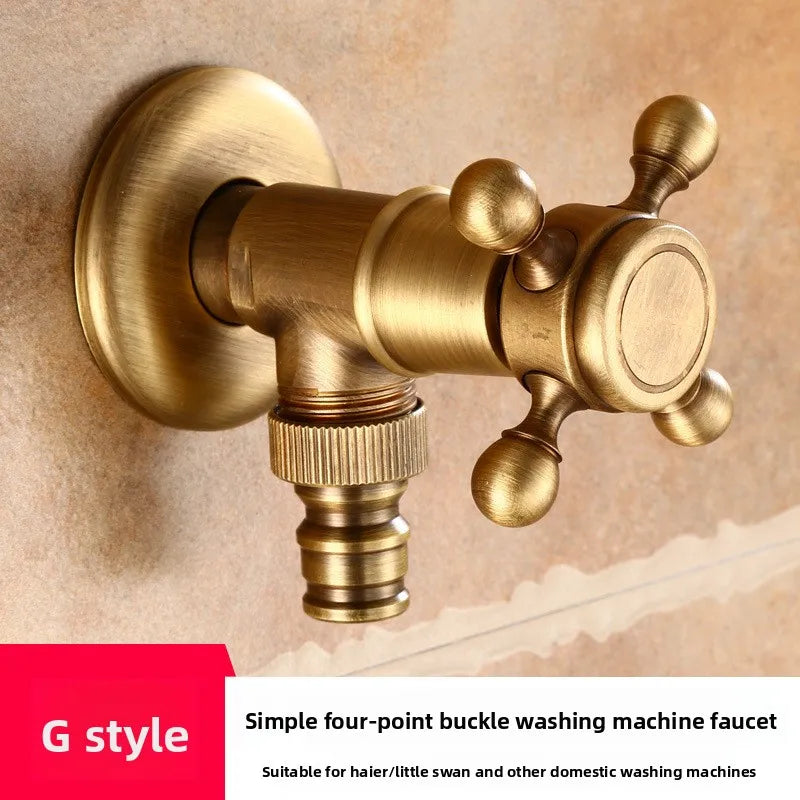 Vintage Solid Brass Single Handle Wall Mount Faucet