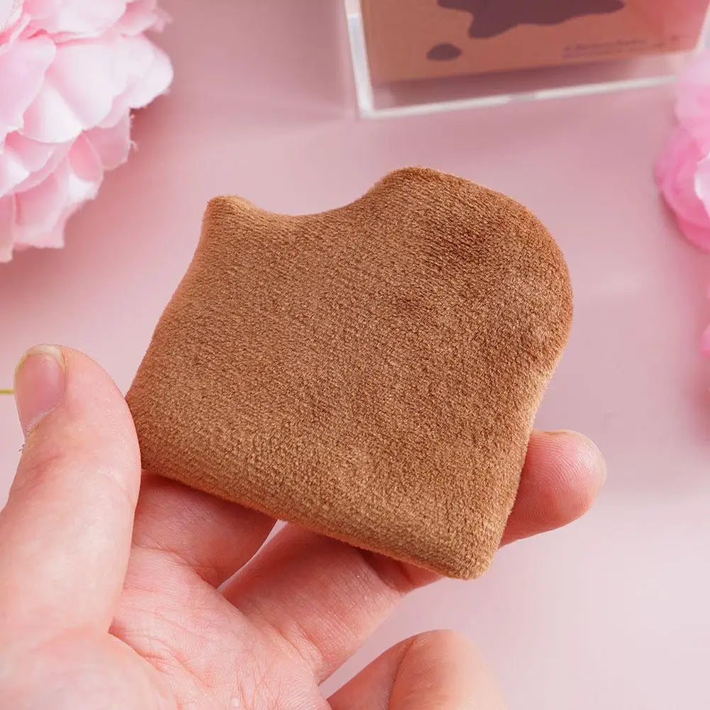 Chocolate Biscuit Makeup Sponge Set – 6 Puffs for Flawless Finish