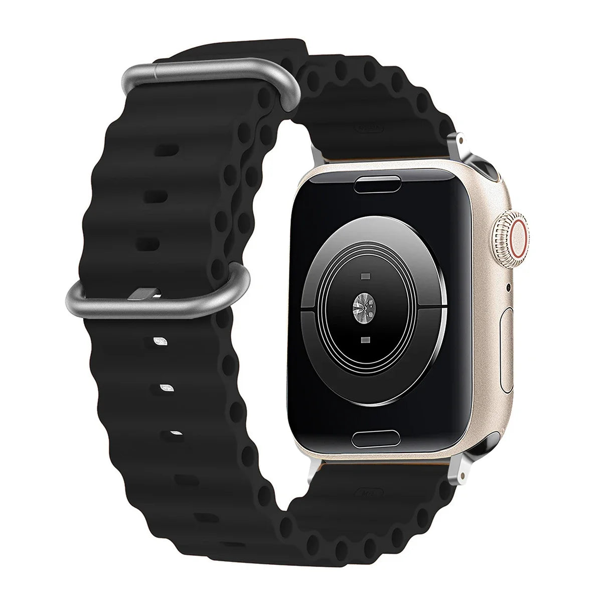 Silicone Ocean strap for Apple watch band Ultra Series 9 SE iwatch 42mm 44mm 45mm 49mm 38mm 40mm 41mm correas 49 44 45 mm bands Peaceful Pleasures Health and Wellness B 42mm 44mm 45mm 49mm
