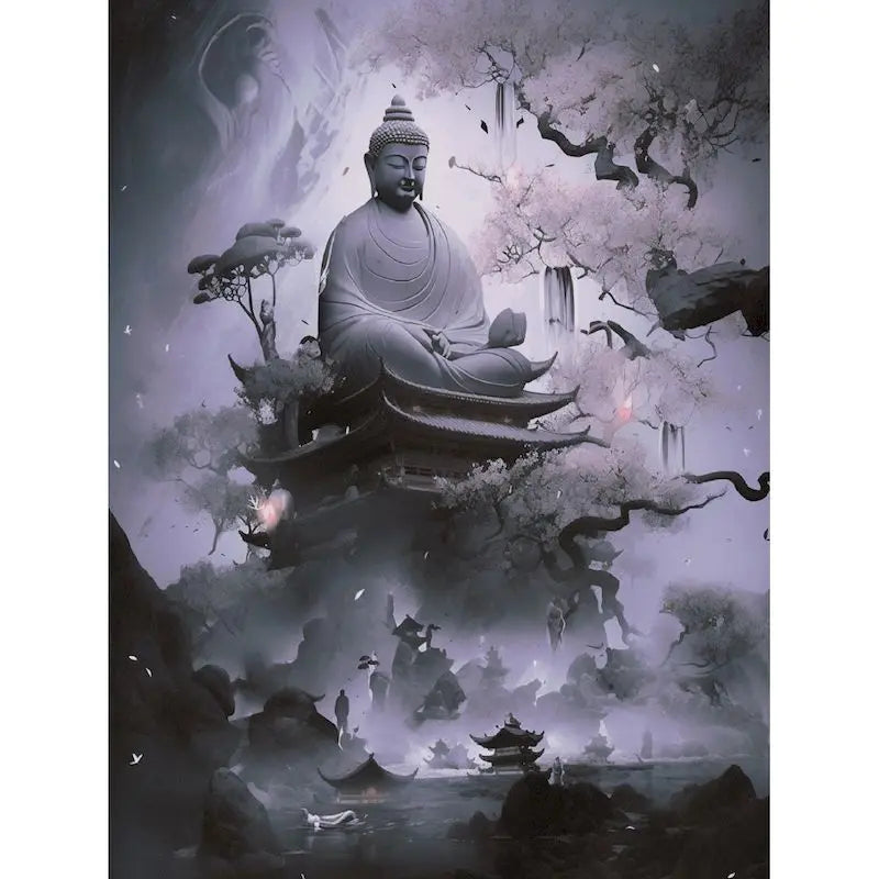 GATYZTORY Painting By Numbers Coloring By Numbers Buddha Canvas Painting For Adults Personalized Gift Handmade Diy Set Artwork Peaceful Pleasures Health and Wellness 999 40x50cm Unframed