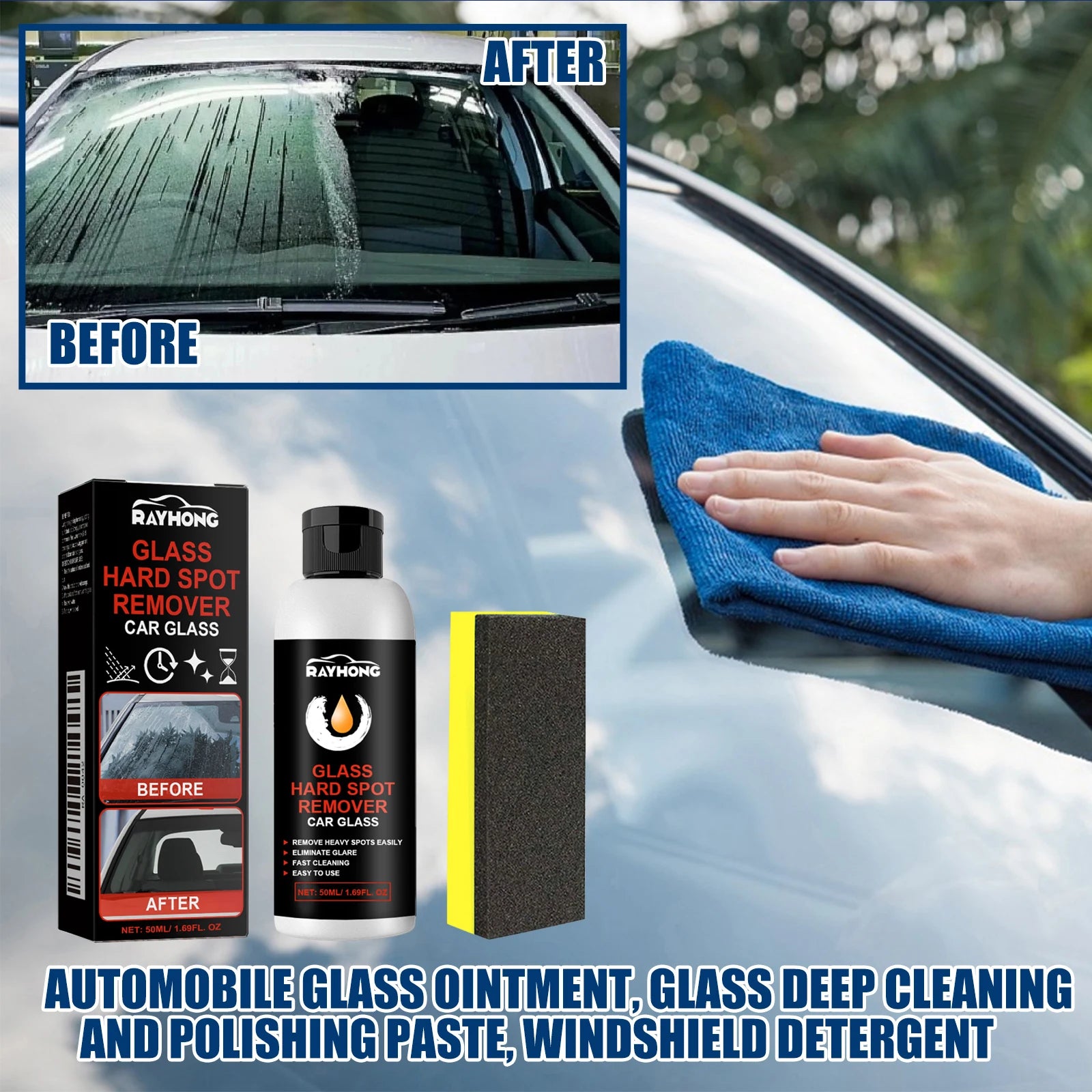 Automobile Glass Polishing Paste Glass Scratch Repair Scratch Remover Kit Deep Cleaner Paste Window Auto Detailing Peaceful Pleasures Health and Wellness