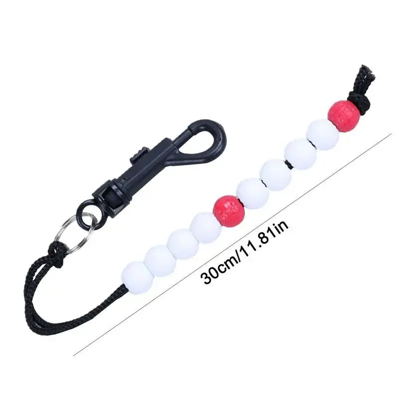 Golf Stroke Score Counter With Golf Bead Chain Stroke Bead Counter Bracelet With Simple Clip Nylon Woven Rope Golf Training Aids Peaceful Pleasures Health and Wellness