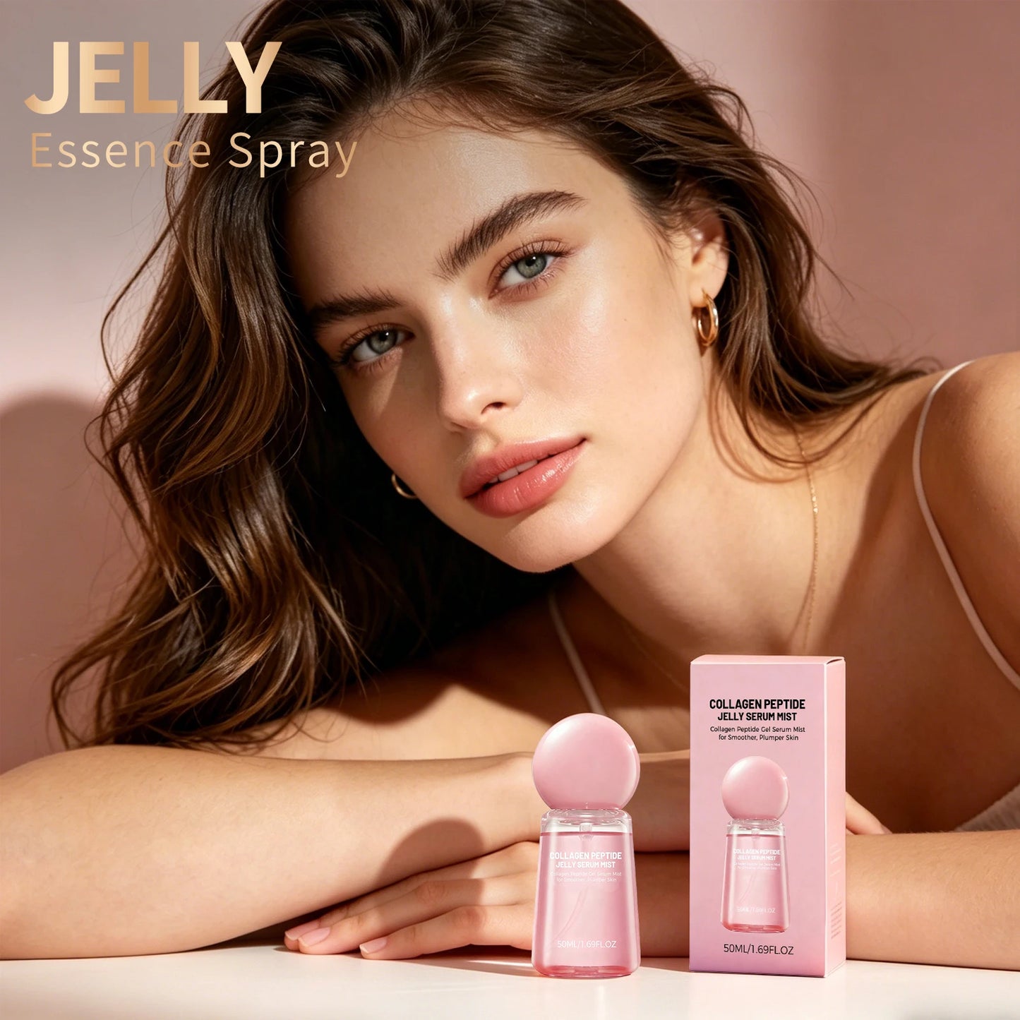 Jelly Face Essence Mist | Collagen Moisturizing Serum Spray 50ml