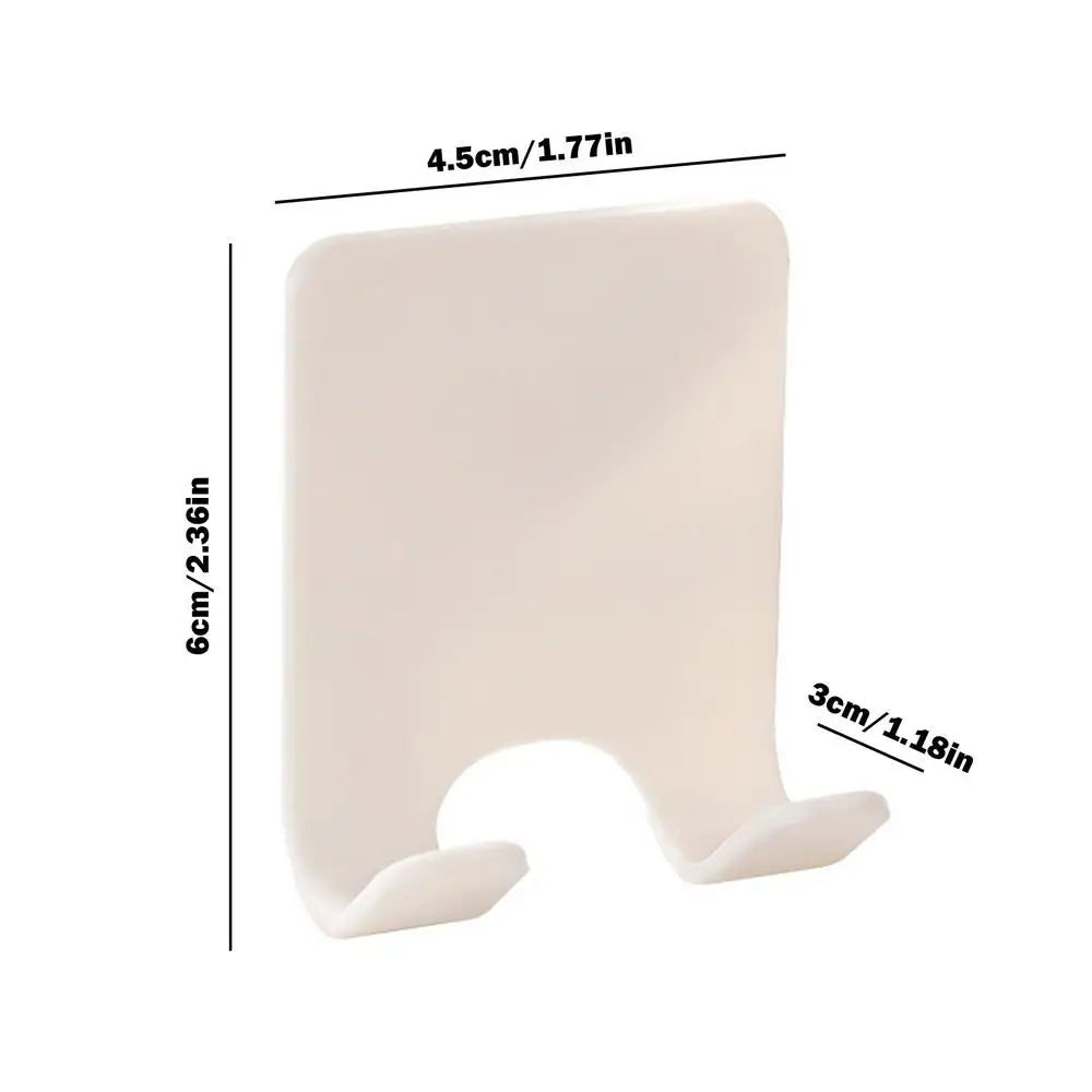 Adhesive Razor Holder Wall Mounted Bathroom For Shower Hook Rack Shaver Holder Plastic Hook Holder Razor Rack Peaceful Pleasures Health and Wellness White