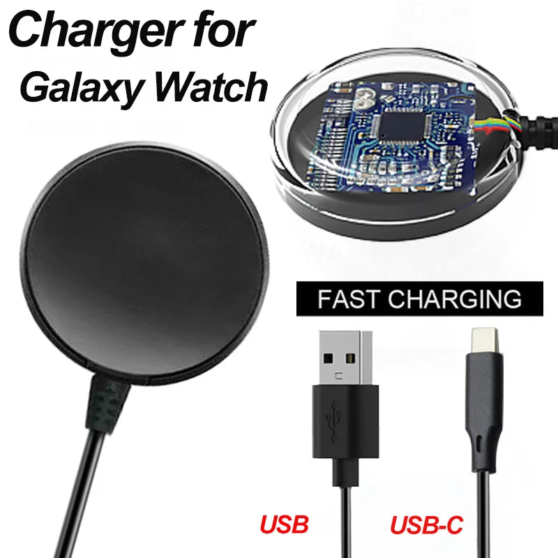 For Samsung Galaxy Watch 8/7/6 Classic/5/5 Pro/4 Classic Charger USB-C Type C Charger Smart Watch Charger Replacement Charger Peaceful Pleasures Health and Wellness