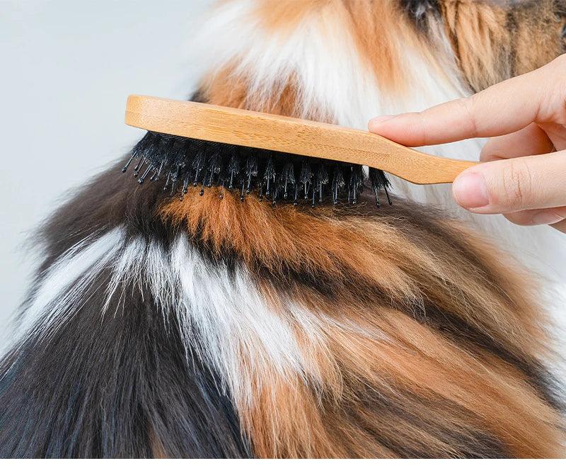 Truelove Bamboo Handle Pet Grooming Brush TLK28131 Peaceful Pleasures Health and Wellness