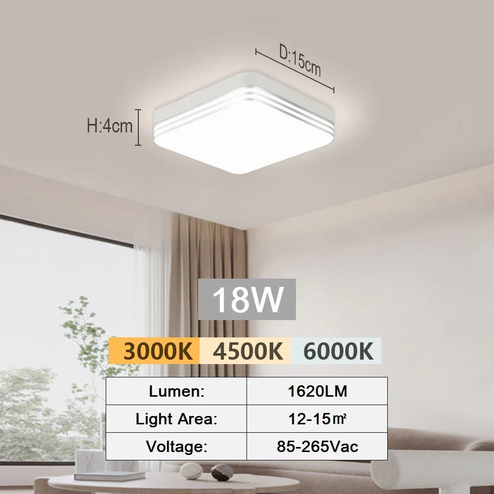 Ultra Thin LED Ceiling Light | Modern Flush Mount Panel Lamp