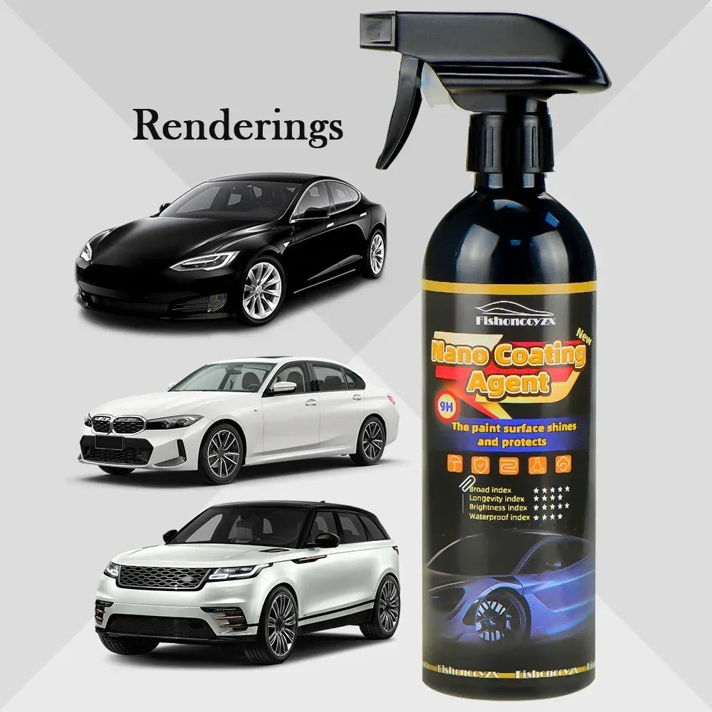 Ceramic Car Coating 500ML 9H Nano Liquid Glass Plated Crystal Hydrophobic Waterproof Polishing Paint Hardness Car Polish Wax Peaceful Pleasures Health and Wellness