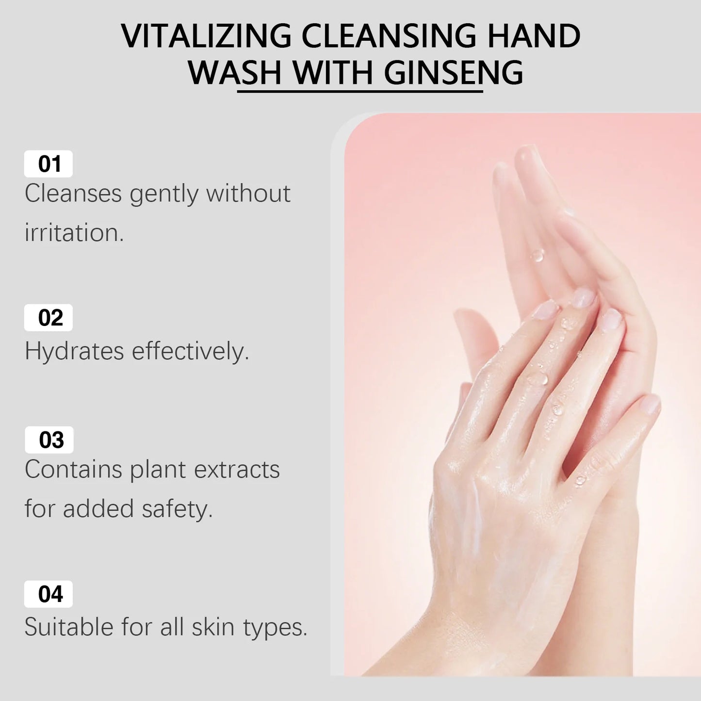 Ginseng & Chamomile Hand Wash – Moisturizing & Brightening 100ml