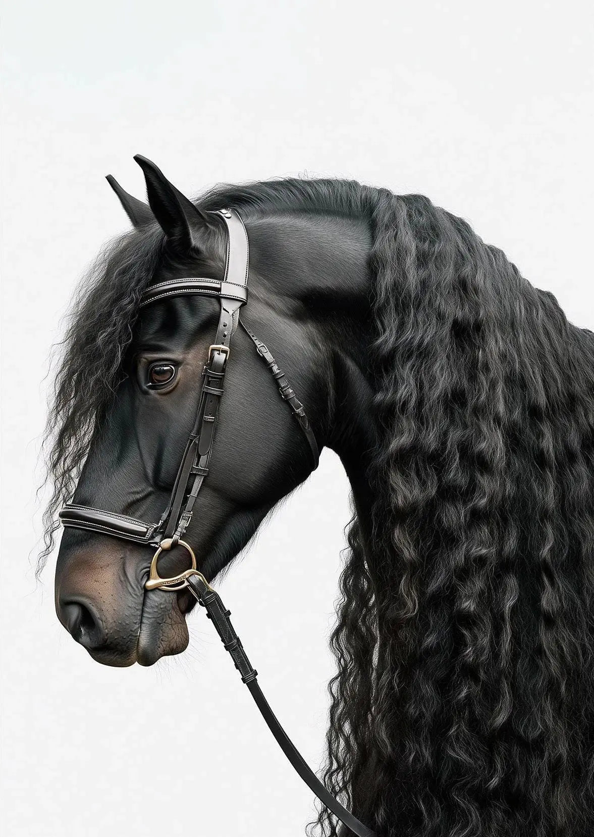 Black and White Horse Portrait Poster Print Canvas Painting Horses Running Animal Wall Picture for Farmhouse Room Home Decor Peaceful Pleasures Health and Wellness
