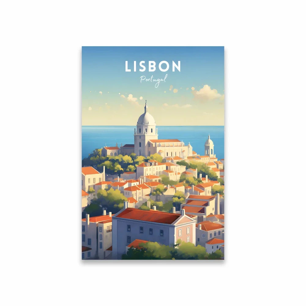 Elétricos de Lisboa Canvas Wall Art Vibrant Nature Landscape & Cityscape Poster, Modern Home Decor for Living Room Peaceful Pleasures Health and Wellness TP7142-7 20x30cm Unframed