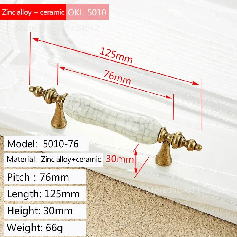Retro European Bronze Cabinet Drawer Handles & Knobs | Zinc Alloy