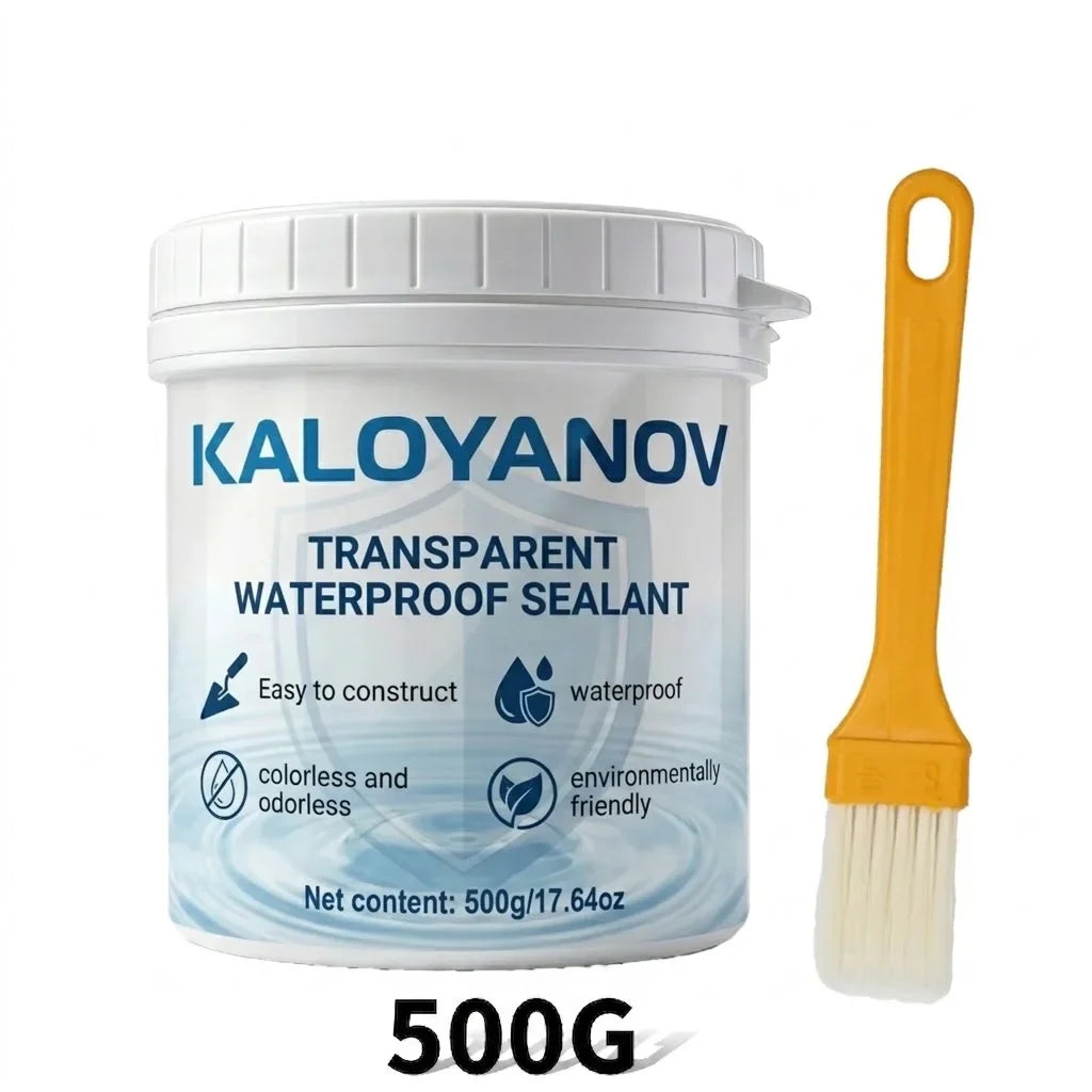 Transparent Waterproof Sealant & Brush – Roof, Bath & Wall