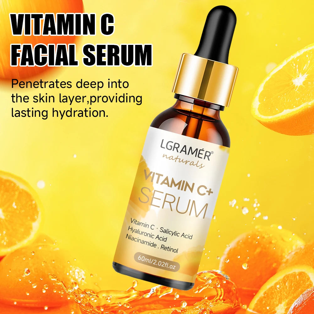 Vitamin C, Hyaluronic Acid & Retinol Facial Serum – All Skin Types Peaceful Pleasures Health and Wellness