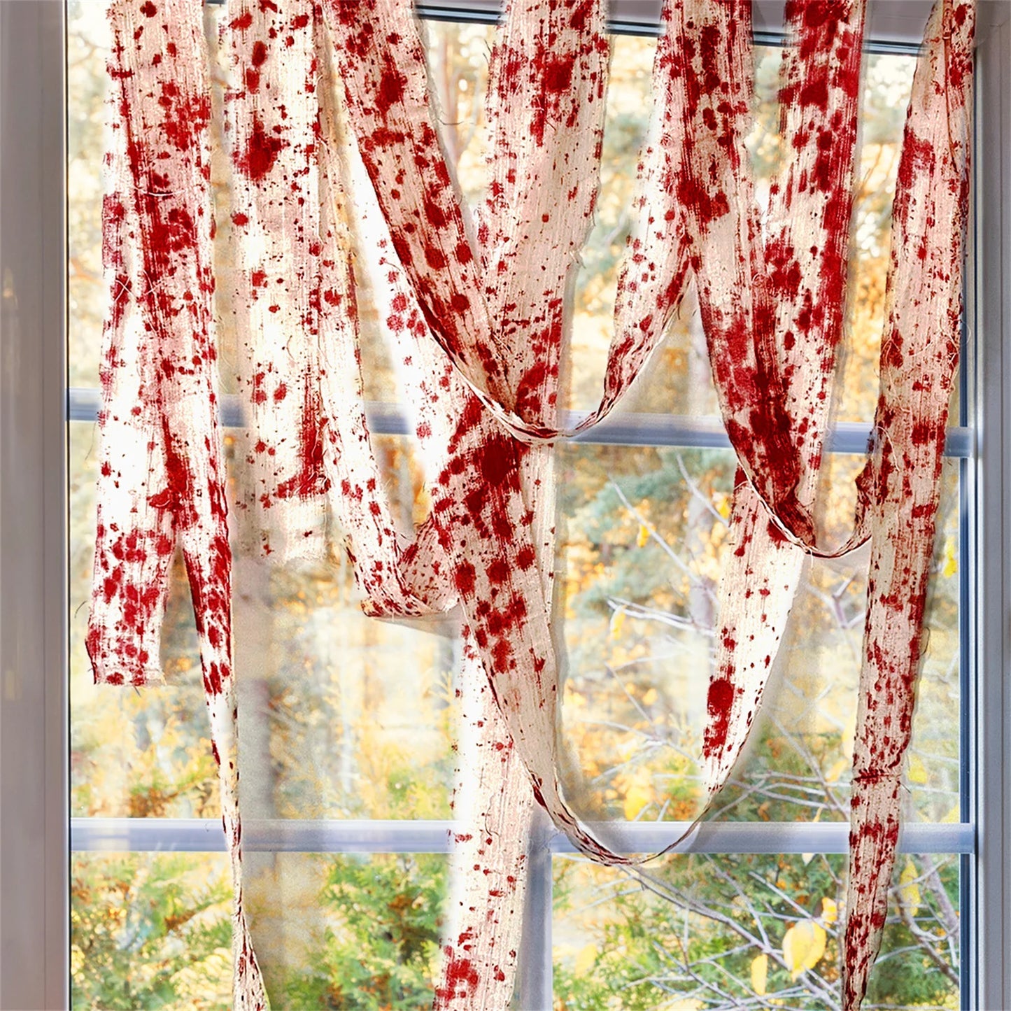 Halloween Fake Blood Bandages & Bloody Gauze Wrap | Costume Decor