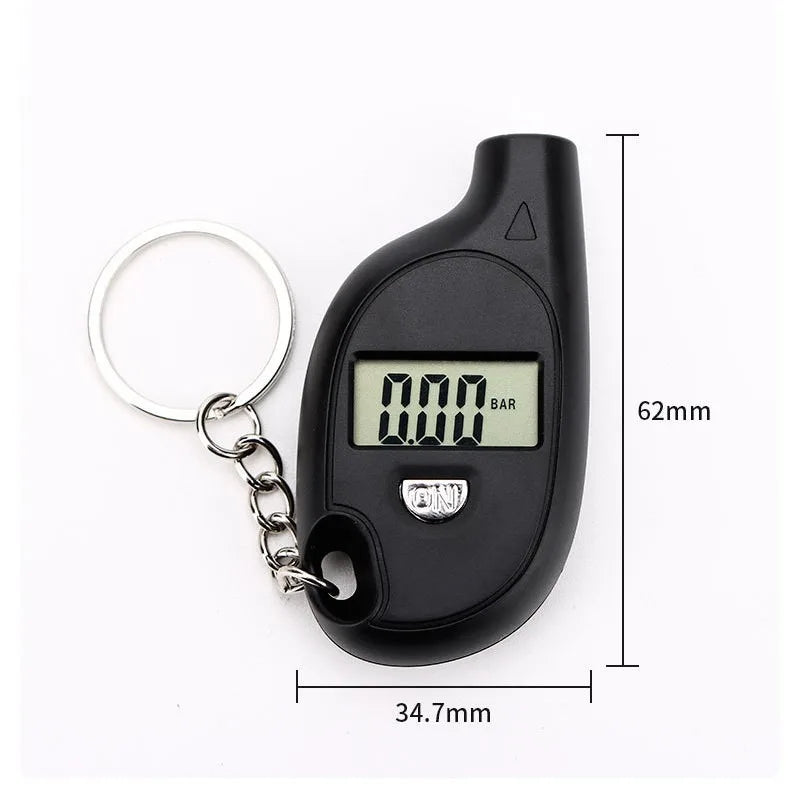 Mini Keychain Digital Tire Pressure Gauge High-precision Portable Tire Pressure Meter Tool for Measuring Air Pressure Peaceful Pleasures Health and Wellness