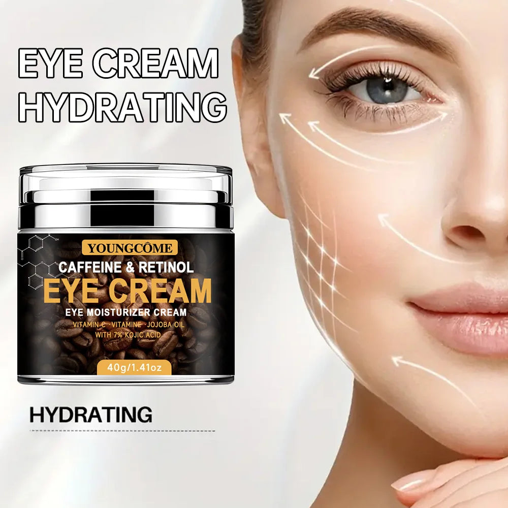 Caffeine Eye Cream Fade Dark Circles Eye Cream Firming Removal Puffiness Moisturizing Lightening Anti-aging Eye Cream Peaceful Pleasures Health and Wellness