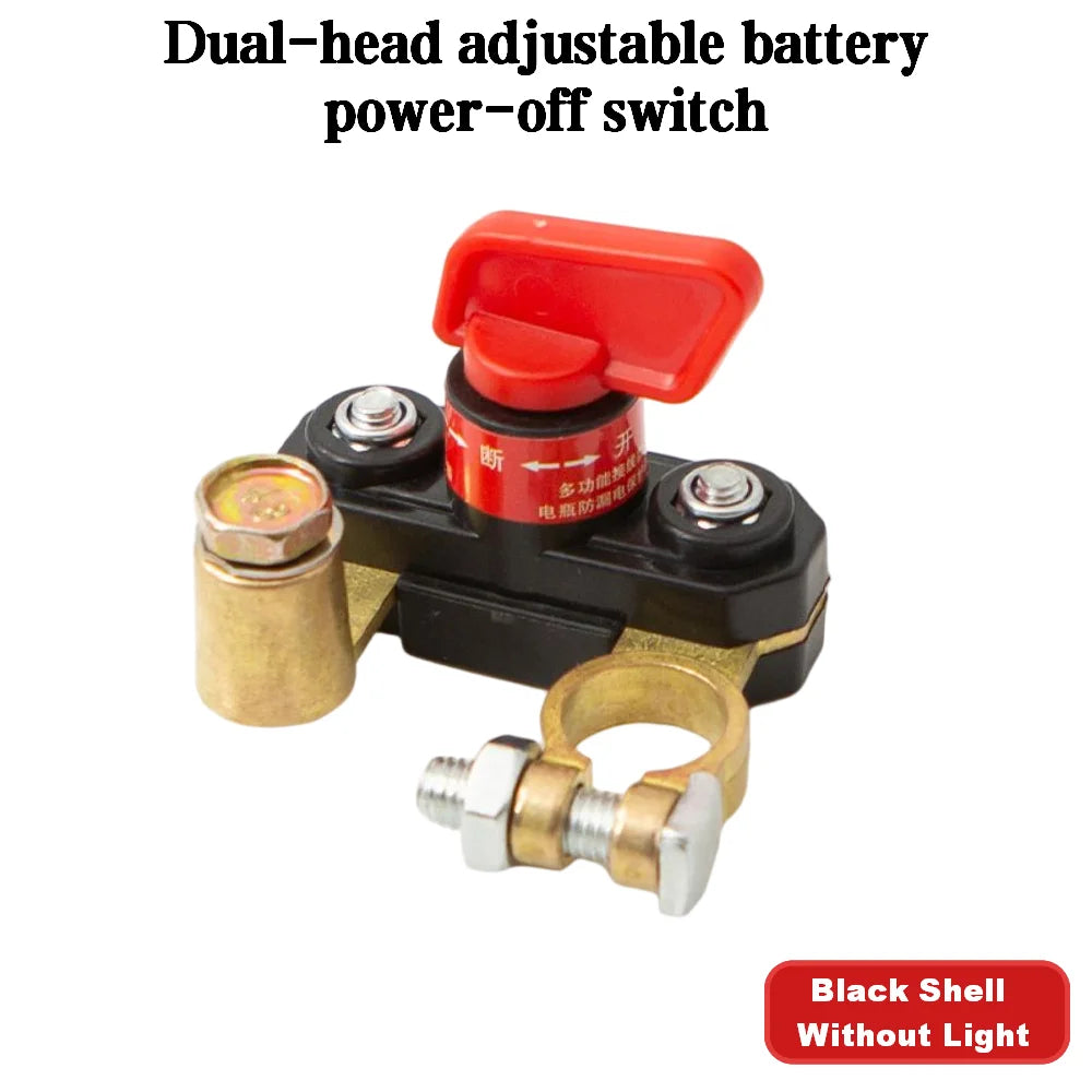 Car Battery Off Switch 12V/24V Disconnect Manual Circuit Breaker Car Power-Off Switch With Indicator Light Automatic Breaker ﻿ Peaceful Pleasures Health and Wellness A - Without Light
