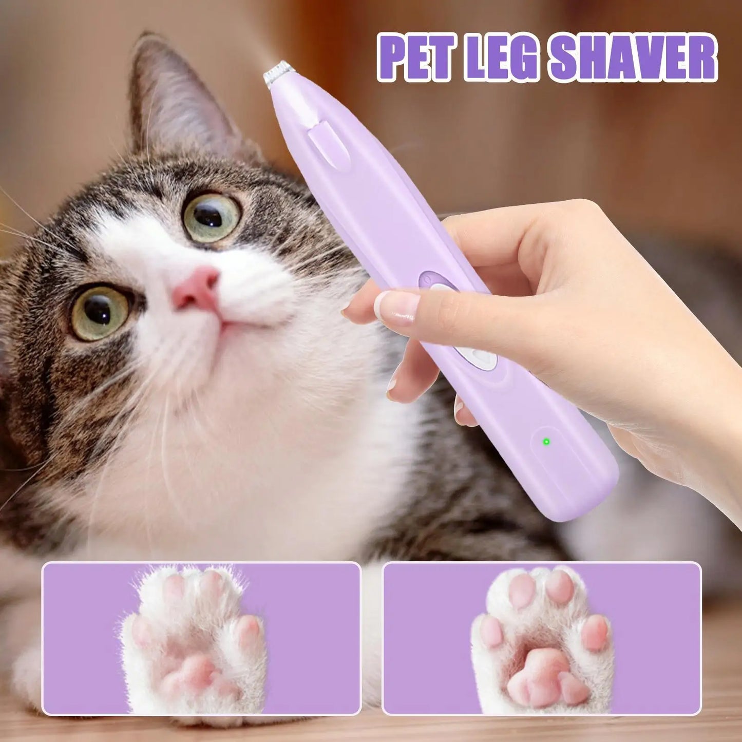 Electric Dog Clippers Dog Paw Hair Trimmer Rechargeable Low Noise Hair Shaver For Daily Home Ears Eyes Rump Peaceful Pleasures Health and Wellness