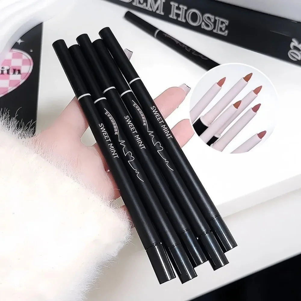 3D Velvet Matte Lip Liner Pencil – Waterproof Long-Lasting