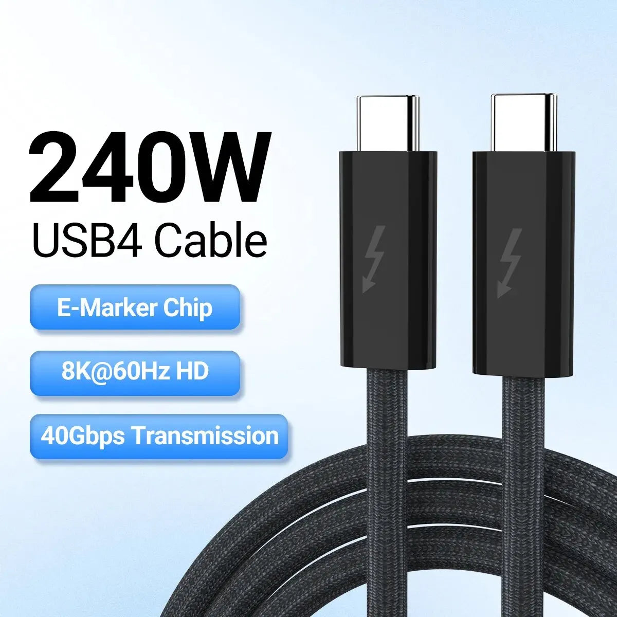 USB 4.0 Type-C Cable 240W 40Gbps 8K Thunderbolt 3/4 | Gopala