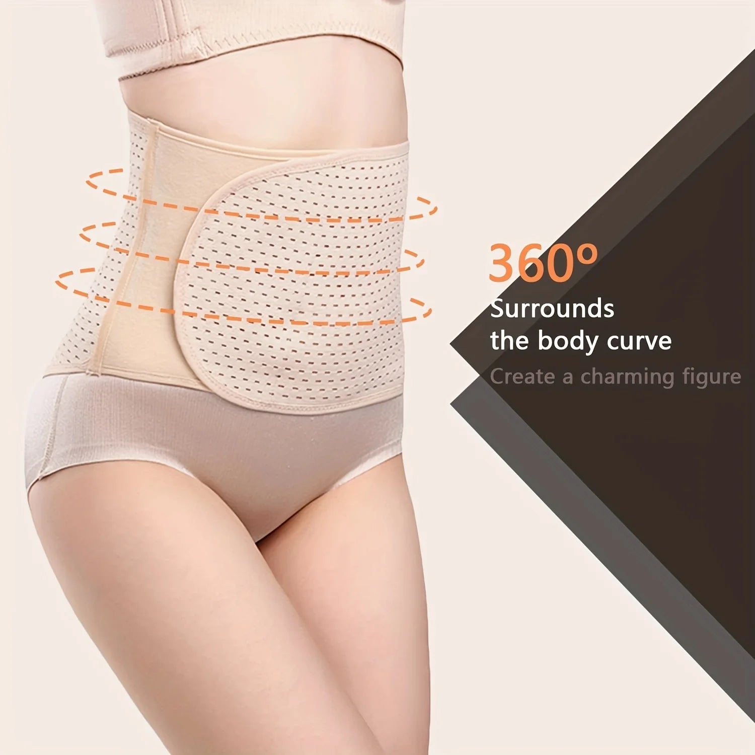 Adjustable Breathable Lumbar Support Belt - Black Polyester Abdominal Shaping Belt with Targeted Compression Pads for Lower Back Peaceful Pleasures Health and Wellness