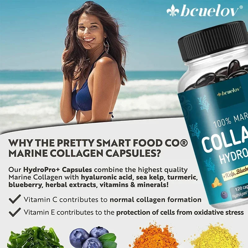 Hydrolyzed Marine Collagen - HYDROPRO supports skin and joint, hair and nail health nutritional supplement Peaceful Pleasures Health and Wellness