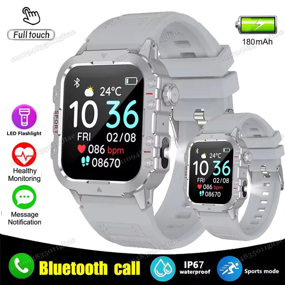 2025 New SmartWatch Men For Women Militray Outdoor GPS Track Sport Watches Heart Rate Sleep Waterproof Smart Watch IOS Android Peaceful Pleasures Health and Wellness 2Silver Smartwatch