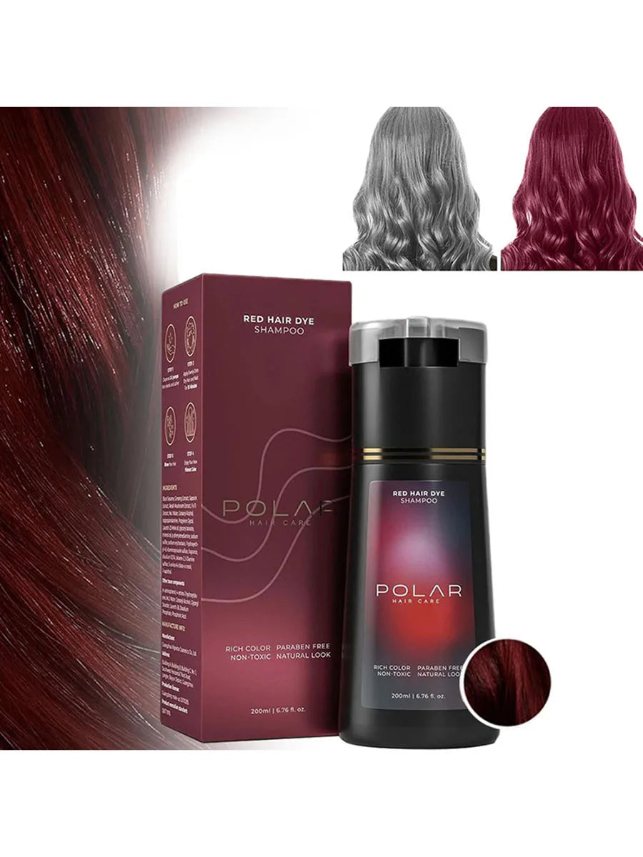 Easy To Operate Fast Hair Dye Shampoo Quick Color Change Hair Dye Products Natural Plant Gray Hair Covering Hair Care Products Peaceful Pleasures Health and Wellness red