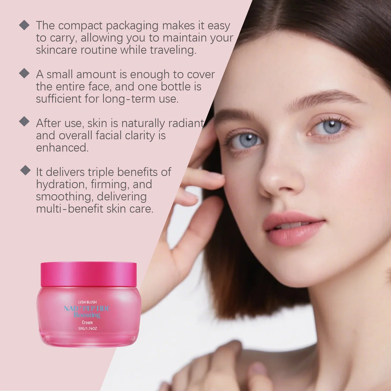 NAD+ Peptide Firming Face Cream – Anti-Wrinkle & Hydrating 50g Peaceful Pleasures Health and Wellness