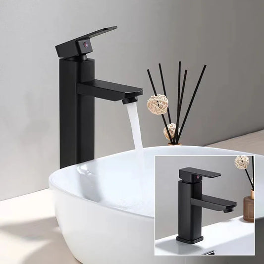 Black Square Basin Faucet – Hot & Cold Mixer Tap Basin Mixer Faucet Oasis Select