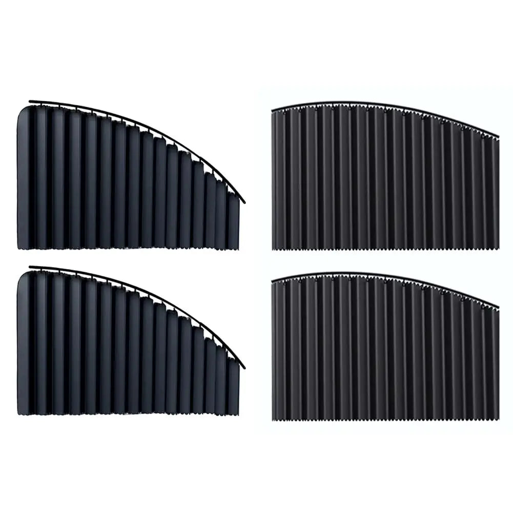 Car Window Sun Shade - Automatic Telescopic Curtain Set Peaceful Pleasures Health and Wellness Black 4Pcs