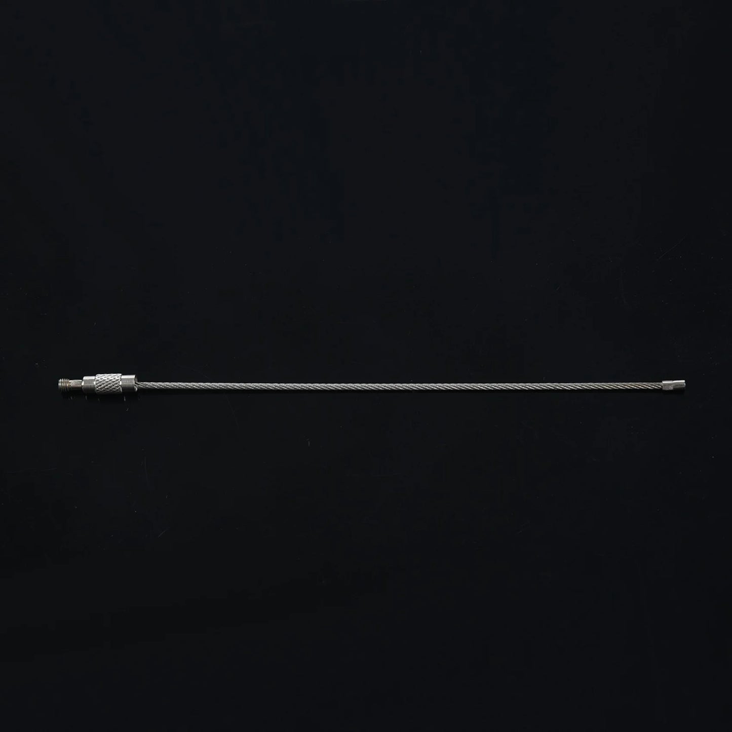 A36T-60Pcs Stainless Steel Screw Locking Wire Keychain Cable Key Rings Outdoor Accessory Peaceful Pleasures Health and Wellness
