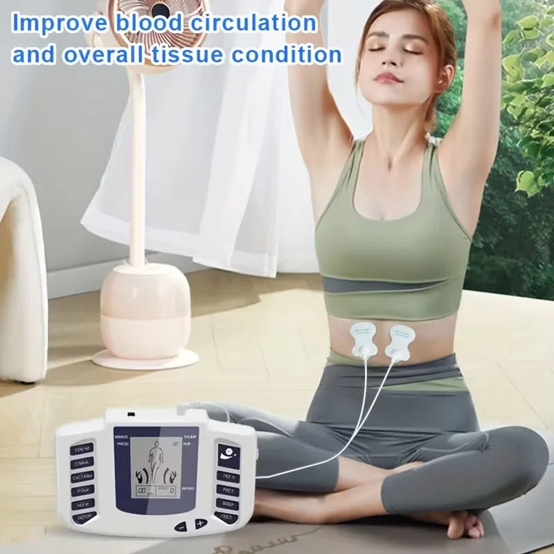 3-in-1 / Unit & Massager Device with Portable Muscle Stimulator Suitable for Back, Full Body, USB/Battery-Powered, Multi-Intensi Peaceful Pleasures Health and Wellness
