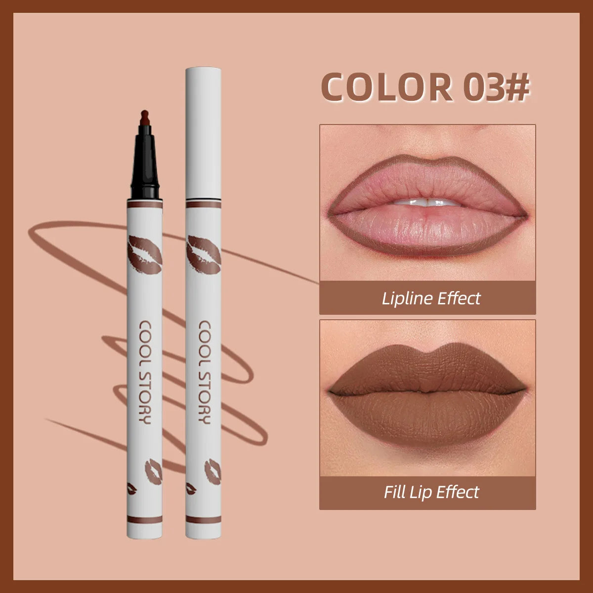 Waterproof Matte Liquid Lip Liner Pencil – Long-Lasting Color