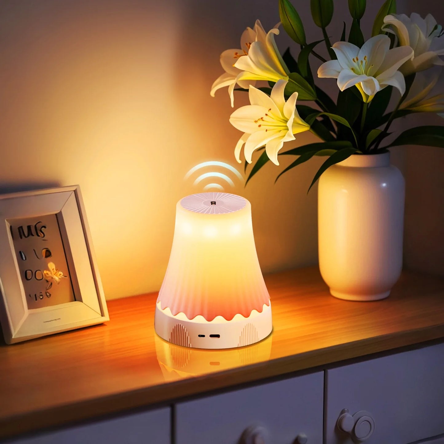 RGB LED Night Lamp Hand Gesture Sensor Creative Night Light Dorm Room Bedside Lamp USB Charging 2600mah Home Stretchable Decor Peaceful Pleasures Health and Wellness