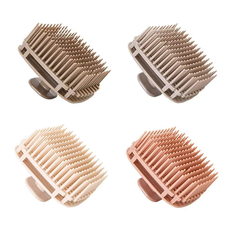 1pcs Silicone Shampoo Brush Head Scalp Massage Comb Hair Washing Comb Body Massage Shower Brush Salon Hairdressing Tool Peaceful Pleasures Health and Wellness