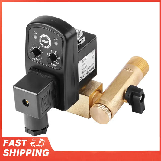 Electronic Timed Drain Valve G1 2 DN15 Automatic Air Compressor Peaceful Pleasures Health and Wellness 110V
