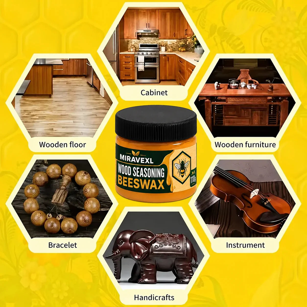 MIRAVEXL Wood Beeswax Furniture Polish Kit – Natural Wood Care