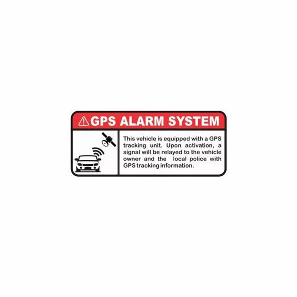 GPS Alarm System Warning Sticker Set Car Decal Peaceful Pleasures Health and Wellness
