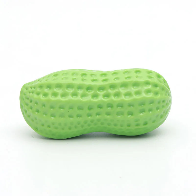 Dog Squeaky Peanut Chew Toy | TPR Teeth Cleaning Interactive
