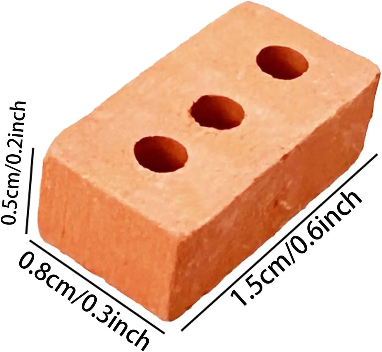 Miniature Clay Bricks for Dollhouse, Crafts & Landscaping