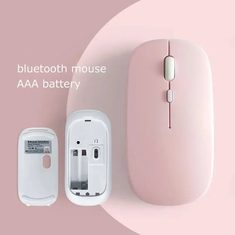 Wireless Bluetooth-compatible Mouse Portable Ergonomic Computer Mice For Laptop iPad Tablet PC Mobile Phone Office Gaming Mouse Peaceful Pleasures Health and Wellness