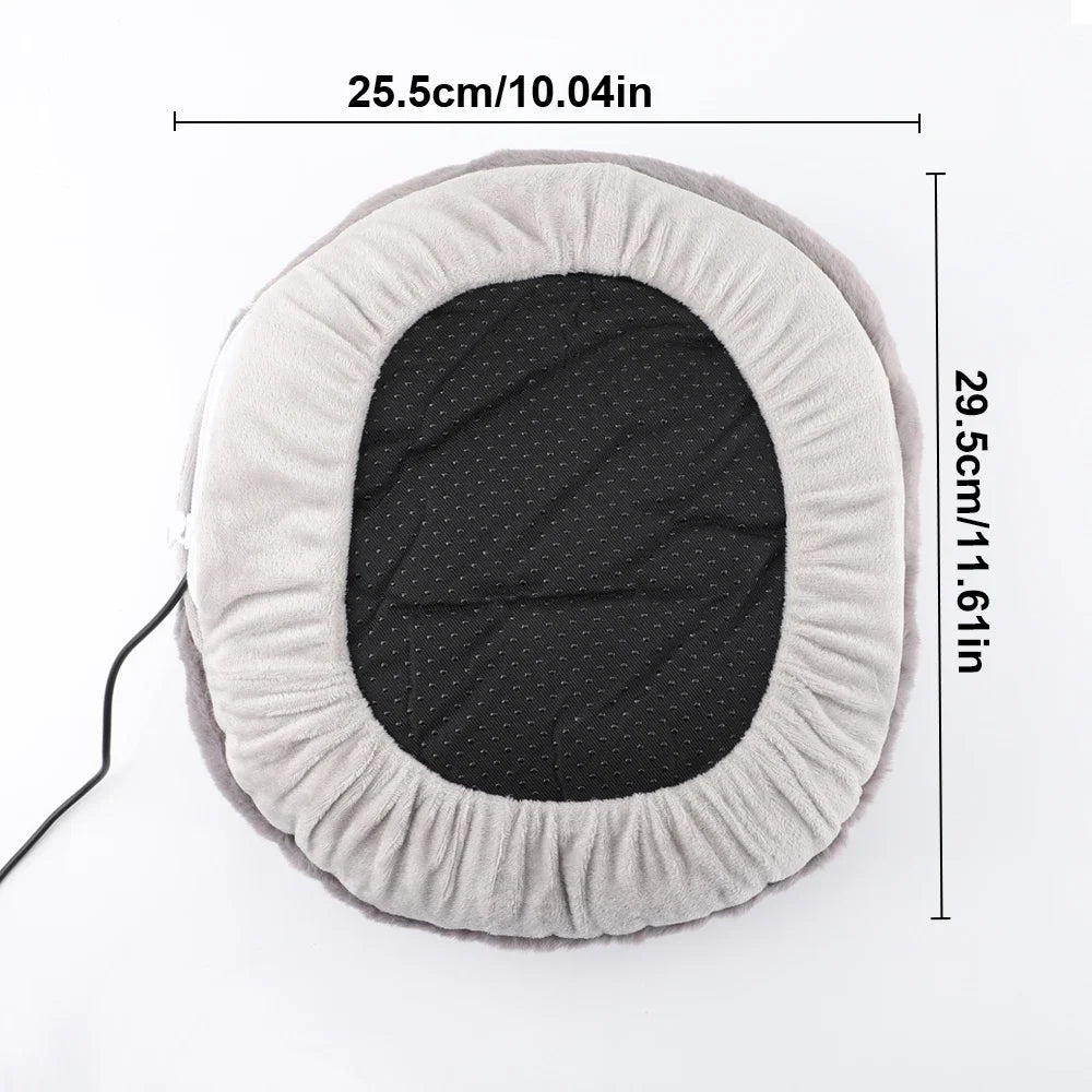 USB Electric Foot Warmer Pad – Plush Heated Mat for Desk & Home
