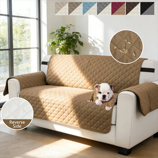 Waterproof Sofa Cover Quilted Anti-wear Couch Covers for Dog Pet Kids Recliner Armchair Furniture 1/2/3/4 Seater Protector Peaceful Pleasures Health and Wellness